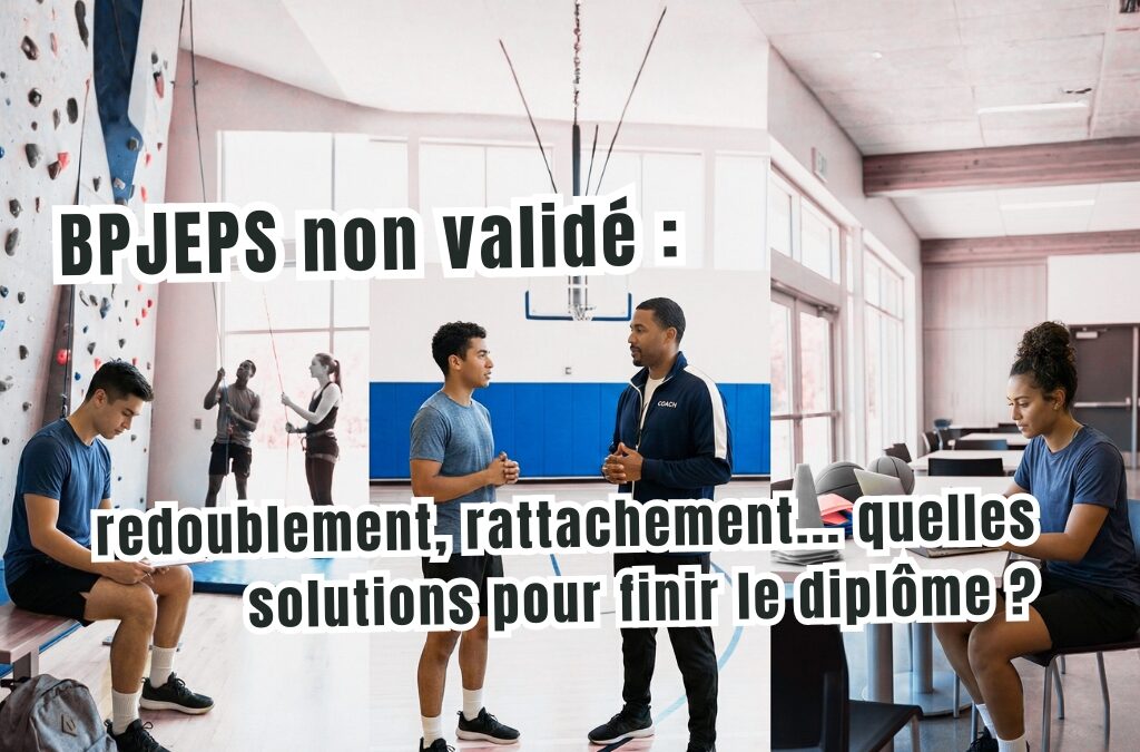 BPJEPS non validé : redoublement, rattachement à une session… quelles solutions pour finir le diplôme ?