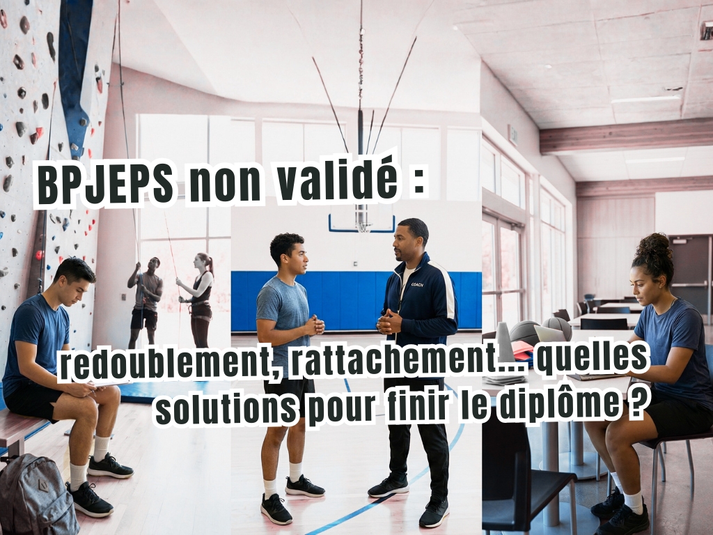 BPJEPS non validé : quelles solutions pour finir le diplôme ?