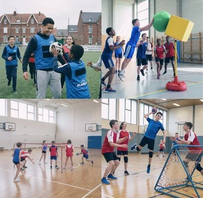 Illustration des activités sportives mises en place dans le menu 4 BALL