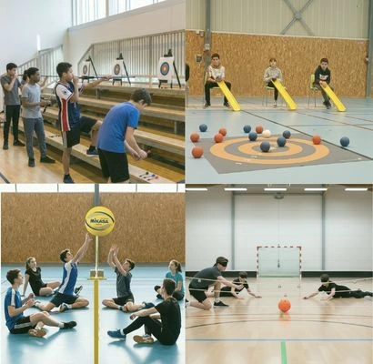 Illustration des activités sportives pratiquées lors de la prestation SENSI 4 HANDI d'EDO