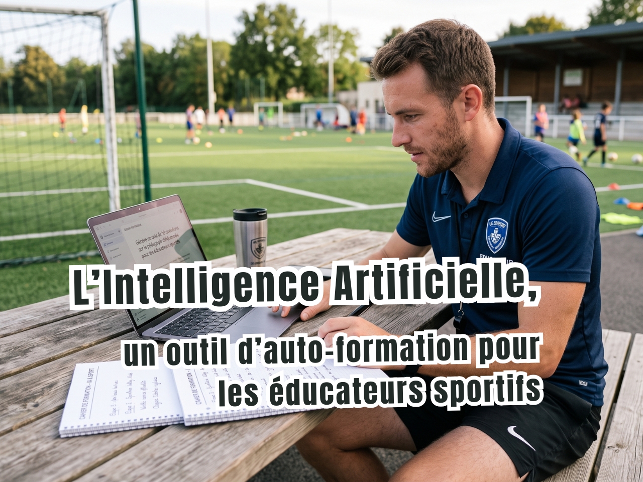 Éducateur sportif utilisant l'intelligence artificielle pour s'auto-former et développer ses connaissances professionnelles.